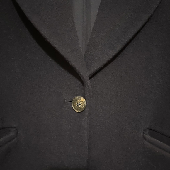 H&M WOOL-BLEND COAT in NAVY size 2 - Picture 4 of 5